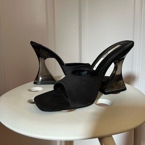 Zara Pump Heels Silk Crystal Heel